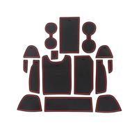 SXXTS Door Groove Mats for ZR-V, Gate Slot Storage Mats Dustproof Durable Cup Holder Pad Car Accessories,Red