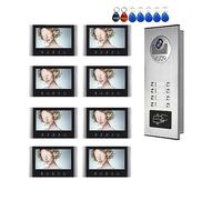 SXYGYWA Doorbell Camera 7 Inch WiFi Video Intercom For 2~12 Apartments Door Access Control System Smart Remote Unlock,Call And Monitor(E KIT)