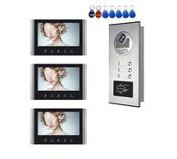 SXYGYWA Doorbell Camera 7 Inch WiFi Video Intercom For 2~12 Apartments Door Access Control System Smart Remote Unlock,Call And Monitor(B KIT)