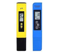 SXYGYWA Water Tester TDS Meter Digital Water Tester Digital 0-14 PH Meter Tester 0-9990ppm TDS & EC LCD Water Purity PPM Aquarium Filter With Batteries(PH TDS blue Battery)