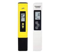 SXYGYWA Water Tester TDS Meter Digital Water Tester Digital 0-14 PH Meter Tester 0-9990ppm TDS & EC LCD Water Purity PPM Aquarium Filter With Batteries(PH TDS white Battery)