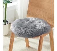 SXYHKJ Faux Sheepskin Rugs, Soft Fluffy Faux Chair Cover Hairy Washable Carpet Non Slip Mats for Chair Bed Sofa Floor with Extra Long Wool (gray, 45 x 45 cm)