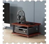 SXYKXYDL 2 3 4 Tier Stereo/Audio/Video Rack, AV Media Stand Desktop Small HiFi Racks, Gaming Console Shelves DVD Player Component Cabinet(Teak,2 Tier)