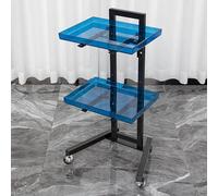 SXYKXYDL 2-Tier Rolling Cart Trolley - Folding Salon Tray on Wheels for Estheticians Beauty Professionals Mobile Spa Hair Salon Makeup nizer & Portable