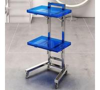 SXYKXYDL 2-Tier Rolling Cart Trolley - Folding Salon Tray on Wheels Mobile Esthetician Service Cart for Beauty Spa and Salon Use & Space-Saving Design