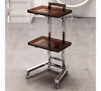 SXYKXYDL 2-Tier Rolling Cart Trolley - Mobile Folding Salon Tray for Estheticians Beauty Professionals & Spa Use - Multi-Functional Storage Solution on Wheels