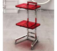 SXYKXYDL 2 Tier Rolling Cart Trolley - Mobile Salon Tray on Wheels Folding Esthetician Cart for Beauty Spa & Salon Use - Versatile Storage Solution