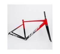 SXYKXYDL 44CM 47CM 50CM 52CM Road Bike Frameset 700C Aluminum Alloy Quick Release Frame 100/130mm C Brake BSA BB68 Carbon Fiber Tapered Fork(Black Red,44cm)