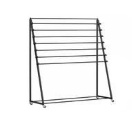 SXYKXYDL 8 Tiers Fabric Roll Storage Rack,Commercial Grade Steel Shelf,Heavy Duty Mobile Cart,for Car Window Film Media Fabric Spool,Bearing 150KG(Black,120x40x120cm)