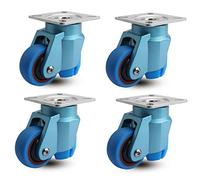 SXYKXYDL Heavy Duty Casters,Swivel Wheels,Industrial Casters Wheels,Height-Adjustable Casters,X4 Replacement Casters,AD Aluminum Alloy,TPR Rubber,blue