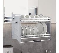 SXYKXYDL Heavy-Duty Kitchen Cabinet Pull Down Shelf, Dishes Rack Organizer For Space-Saving, Kitchen Shelf Lifting Basket, Metal Drop Down Shelf Blind Pull-Dow(30.1)