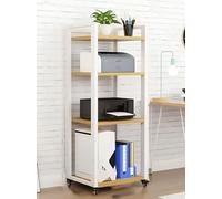 SXYKXYDL Modern 4 Tier HiFi Audio Equipment Rack Cabinet on Wheels Heavy Duty DVD Storage Media Shelf for Home Black/White Hi Fi Stand with 7 Tier Capacity Stylish and Functional Audio Rack Tower
