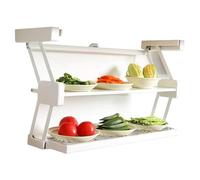 SXYKXYDL Pull Down Shelf Organizer for Kitchen Cabinets - Heavy Duty 2-Tier Folding Spice Rack for Efficient Space-Saving Storage