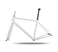 SXYKXYDL Road Bike Frameset Gravel Bikes Frame 700C Disc Brake Frame Aluminum Alloy Bike Frame 44cm 47cm 50cm 53cm Thru Axle Frame 100/142mm BSA BB68mm(White,44cm)