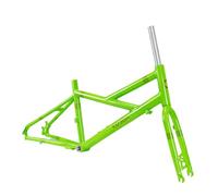 SXYKXYDL Road Bike Framesets Disc Brake Bikes Frame Aluminum Alloy Rigid Frame 20er BMX Frames,Support 406-451 Wheelset Quick Release Bikes Frame F100mm R135mm QR(Green)