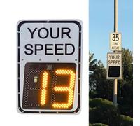 SXYKXYDL Solar Powered Radar Feedback Sign Speed Limit Sign 20"x27" Road Traffic Reflective Speed Display Sign - Reflective, Aluminum