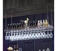 SXYKXYDL Upside Down Wine Rack - Simple Style Iron Hanging Rack for Ceiling Decoration, Ideal for Bars, Restaurants, and Kitchens