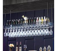SXYKXYDL Upside Down Wine Rack - Simple Style Iron Hanging Rack for Ceiling Decoration, Ideal for Bars, Restaurants, and Kitchens