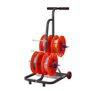SXYKXYDL Wire Spool Rack Dispenser, Transportable Cable Caddy with Tool Box for Electrical Use, 4/6 Axle, 6 Reel Capacity