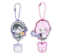 SXYNIO AlienStages Keychain 2pcs Mizi & Sua Chibi Figure Pendant Keyring AlienStages Fans Couple Accessories
