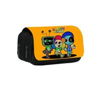 SXYNIO Dandi's World Pencil Case Double Zippers Large Capacity Pen Bag Dandy Figure Multi-Functional Stationery Case Portable Cosmetic Bag (E)