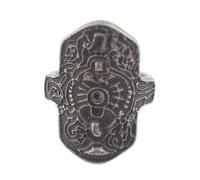 SXYNIO Darks Soul Vintage Punk Ring for Men Women Cosplay Lord of Sunlight Gwyn Open Ring Knuckle Stacking Ring (B)