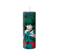SXYNIO My Hero Academy Tumbler with Straw 20oz Iced Coffee Cup deku Thermal Mug Cup with Straw Vacuum Insulated Coffee Travel Cup for Hot and Cold Drinks (A)