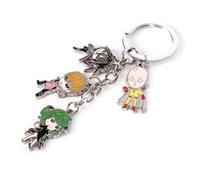 SXYNIO ONE PUNCH-MAN Keyring Anime Character Saitama Genos Terrible Tornado Figure Pendant Keychain ONE PUNCH-MAN Cosplay Accessories