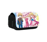 SXYNIO OSHI KO Pencil Case Double Zippers Large Capacity Pen Bag Hoshino Ai Figure Multi-Functional Stationery Case Portable Cosmetic Bag (E)