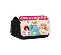 SXYNIO OSHI KO Pencil Case Double Zippers Large Capacity Pen Bag Hoshino Ai Figure Multi-Functional Stationery Case Portable Cosmetic Bag (F)