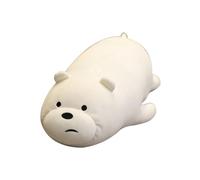 SXYNIO The Three Bare Bears Plush Dolls Cute Ice Bear Grizzly Panda Stuffed Toys for Kids Cute Bare Bears Cushion 28cm (Ice Bear)