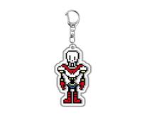 SXYNIO UNDERTALE Acrylic Keyring Game Character Figure Frisk Chara Toriel Sans Papyrus Flowey Napstablook Acrylic Keychain Bag Decorative Pendant Anime Cosplay Party Accessories (G)