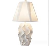 SXYSXYSXY Large Table lamp Vintage Resin Bedside Lamp American Style Table Lamp Minimalism Bedroom Living Room with Fabric Shade E27*1 for Hotel Café Decorative 46 * 82cm