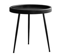 SXZenSpace 2-Piece Modern Round Coffee Table Set, Nesting Tables for Living Room, Black Circle End Side Bedroom Office Balcony Yard, Easy Assembly(Small)