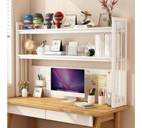 SXZenSpace 2 tier Adjustable Office Desk Shelf Organizer, Desktop Bookcase Shelf Top of bookshelf,office Supplies Organizers And Accessories Storage Display (Color : D, Size