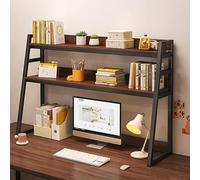 SXZenSpace 2-Tier Desktop Bookshelf for Computer Desk,Dorm Desk Hutch,Ladder Bookcase Desktop,Organizer Shelf Top Multipurpose Countertop Display Storage Rack Home Office Dorm(Black,55cm/21.6