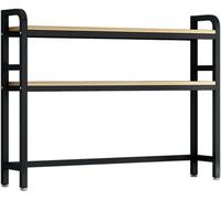 SXZenSpace 2-Tier Wood and Metel Countertop Hutch Bookshelf,Desktop Bookcase, Adjustable Storage Display Shelf Organizer Rack Dorm Office Home,8size (Size : 85CM)