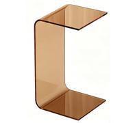 SXZenSpace Acrylic End Table, Small Round Side Pedestals Tables, Transparent, Modern Style(D/30x30x55cm)