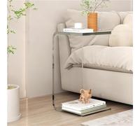 SXZenSpace C-Shape Transparent Acrylic Side Table Space-Saving Couch Tables Terrace Accent c Shaped End for Home,Ideal Living Room