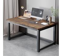 SXZenSpace Computer Desk,Home & Office PC Laptop Study Writing Table Workstation,Modern Simple Industrial Style,for Gaming,Home,or Office,Stand-Alone Workstation Or Corner Side Table(Brown,12