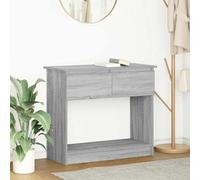 SXZenSpace Console Table with Drawers Grey Sonoma 85.5x38.5x74.5 cm Engineered Wood Sideboard for Hallway, Living Room or Bedroom