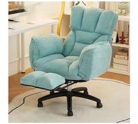 SXZenSpace Ergonomic Gaming Chair with Wheels Recliner Armchair for Home Office Computer Study Backrest and Footrest Accent Living Room Bedroom Blue