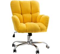 SXZenSpace Ergonomic Home Office Desk Chair with Wheels Modern Faux Leather Computer Task Adjustable Swivel Rocking High Back Support and Padded Seat