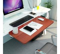 SXZenSpace Ergonomics Desk Extender - Foldable Keyboard Tray Under for Computer Elbow Arm Support Wood Pull-Out System with Clamp Mount and Table Armrest Shelf Home Office Accessory