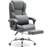 SXZenSpace Executive Swivel Office Chair with Adjustable Reclining and Footrest, Ergonomic High Back Design for Comfortable Computer Use