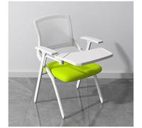 SXZenSpace Foldable Computer Desk Chair, Ergonomic Student Chair with Attached, Stackable Padded Seat Tablet Arm for Office, School, Training Conference Waiting Room(Green)