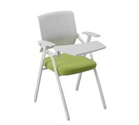 SXZenSpace Foldable Student Chair with Desk Attached, Ergonomic Computer Breathable Back, Conference Room Guest Nesting Chair(B)