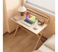 SXZenSpace Folding Computer Desk Study for Home Office,No Assembly Small Foldable Desk,Mid Century Fold Out Table,for Craft,Writing,Study and Work(Wood,80cm/31.5inch)