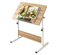 SXZenSpace Folding Drafting Table, Height Adjustable Art Desk for Home Office, Drawing and Reading Versatile Use Couch Sofa, White Finish, Compact Design