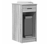SXZenSpace Grey Computer Tower Stand with Drawer 35x45x77 cm Engineered Wood PC Desk Side Table for Home Office Bedroom Modern Storage Cabinet